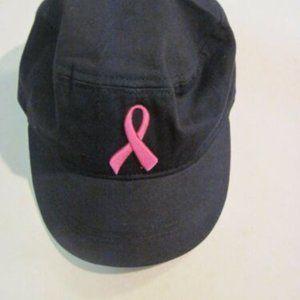 Breast Cancer Support the Cure Embroidered  Black Baseball Cap New w/ Tags